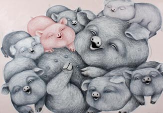 Happy Family by Ketut "Lekung" Sugantika - Auction record, sale price, and art valuation. Compare with similar artists and explore comparable artworks.