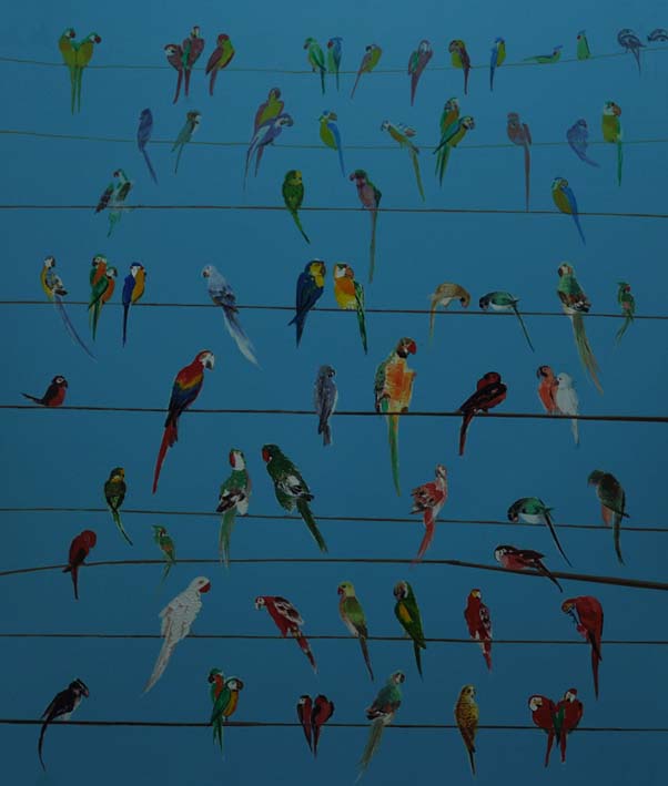 Bird Congregation (Blue)
