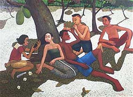 Sample artwork by Machfud (Born 1974), known for painting - View similar artists and auction records