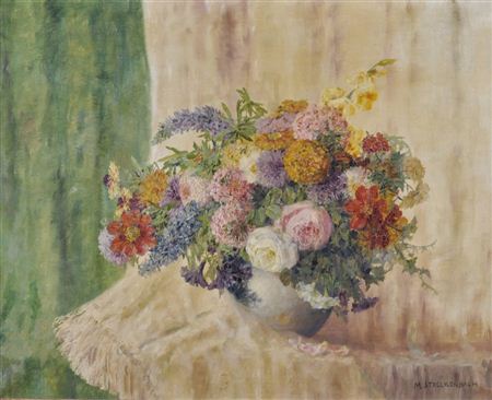 Still Life with Bouquet of Flowers in Vase