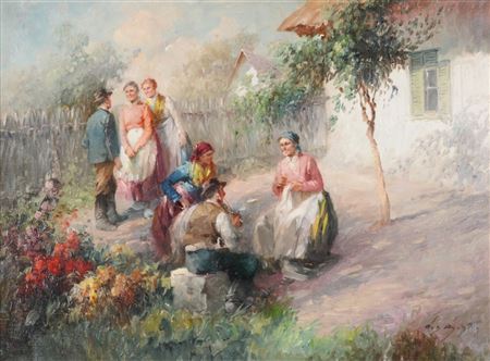 "Village Scene"