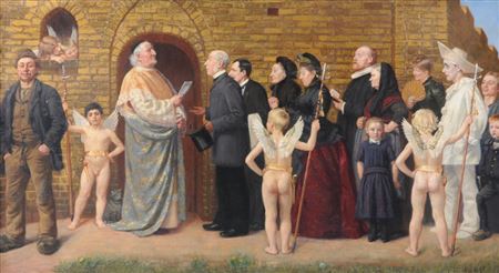 Sample artwork by Malthe Odin Engelstedt (1852 - 1930), known for figure, human activity - View similar artists and auction records