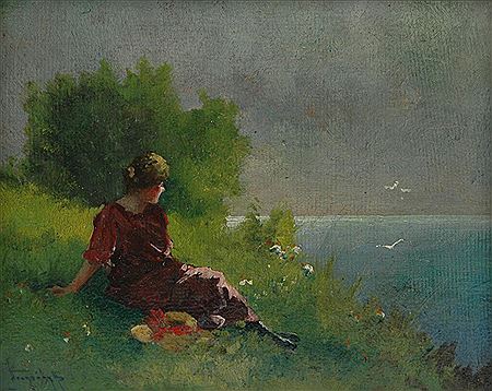 Seated Female by Water