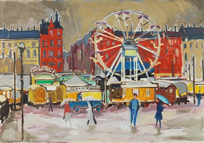 Sample artwork by Erhard Hippold (1909 - 1972), known for works on paper, graphic art, porcelain painting - View similar artists and auction records