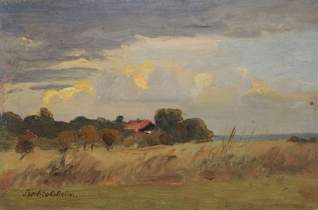 Küstenlandschaft mit aufziehendem Gewitter