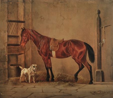 Bildnis eines Rennpferdes. 1868.