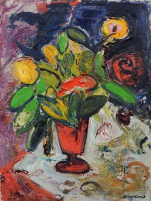 Blumen i.[n einer] Vase by Ernst Hassebrauk - Auction record, sale price, and art valuation. Compare with similar artists and explore comparable artworks.