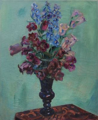 "Glockenblumen und Rittersporn". 1922