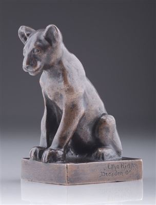 Sitzendes Löwenjunges. 1909