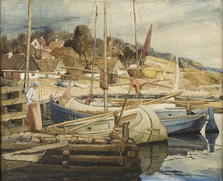 Sample artwork by Gottfrid Olsson (1890 - 1979), known for painting - View similar artists and auction records