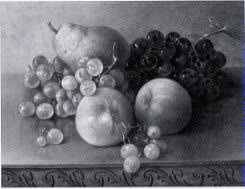 Still Life with Grapes, Pears, and Peach