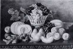 Still Life with Grapes, Melon, Pears