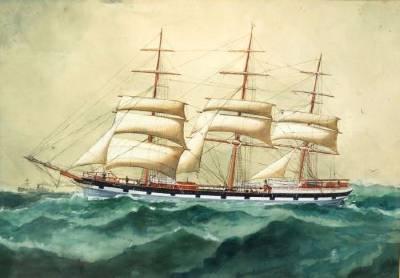 Portrait of the Sailing Vessel 'Nelson'