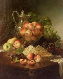 Sample artwork by Robert Spear Dunning (1829 - 1905), known for lush still life, portrait and landscape painting - View similar artists and auction records
