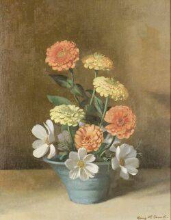 Zinnias and Cosmos