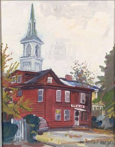 Hilliard's Frameshop/A Rockport View by John Manship - Auction record, sale price, and art valuation. Compare with similar artists and explore comparable artworks.