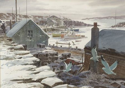 Sample artwork by Ferdinand Petrie (1925 - 2007), known for sea-landscape, genre, illustrations - View similar artists and auction records