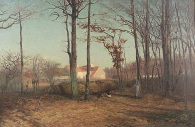 Winter Twilight Border of the Woods