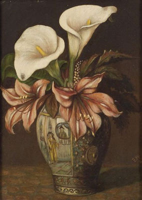 Still Life with Callas by Edith Mitchill Prellwitz - Auction record, sale price, and art valuation. Compare with similar artists and explore comparable artworks.