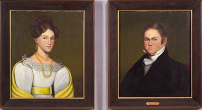Lot of Two Portraits: Mr and Mrs Jonathan Richardson