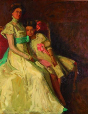 Mother and Daughter in White