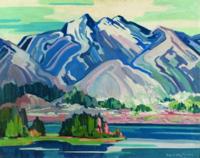 Sample artwork by Mildred Valley Stinson Thornton (1890 - 1967), known for native canadian portrait, coastal and mountain landscape painting - View similar artists and auction records
