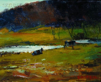 Grazing Cattle by Susan Grisell - Auction record, sale price, and art valuation. Compare with similar artists and explore comparable artworks.