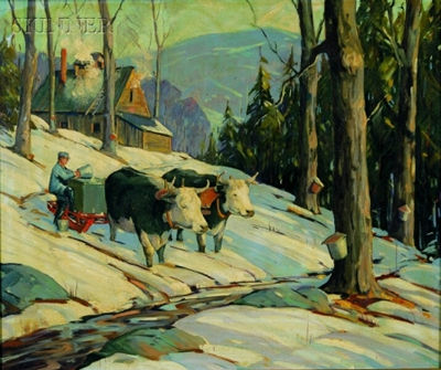 Oxen in Winter