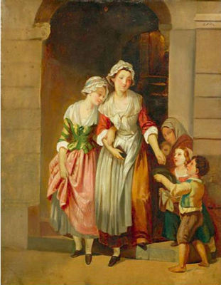 Maids and Urchins by Edouard Jolin - Auction record, sale price, and art valuation. Compare with similar artists and explore comparable artworks.