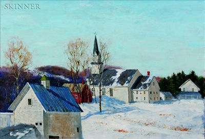 Snowy Day, possible a view of Stowe, Vermont
