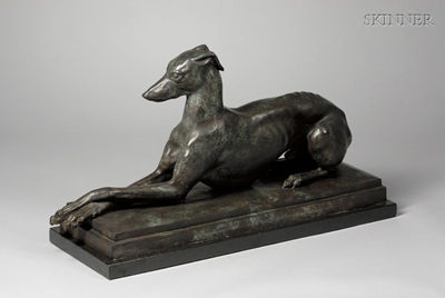 Seated Whippet/A Sculpture of the Artist's Dog