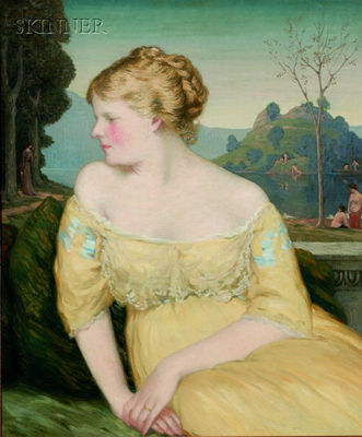 PORTRAIT OF MRS. S.S. by Bryson (Henry Bryson) Burroughs - Auction record, sale price, and art valuation. Compare with similar artists and explore comparable artworks.