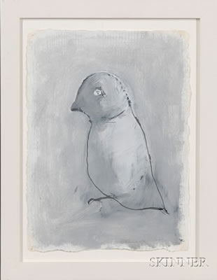 Lot of Two Works: Untitled (Bird) AND Untitled (Cat)