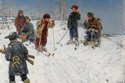 Sample artwork by Mikhail Vasilievich Kupriyanov (1903 - 1992), known for painting - View similar artists and auction records
