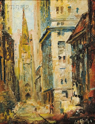 WALL ST.; TRINITY CHURCH AND PLAZA HOTEL: TWO WORKS