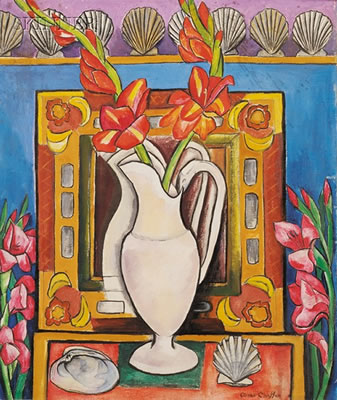 SHELLS AND FLOWERS by Oliver Newberry Chaffee Jr - Auction record, sale price, and art valuation. Compare with similar artists and explore comparable artworks.