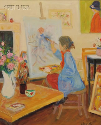 PORTRAIT OF A PAINTER AT WORK