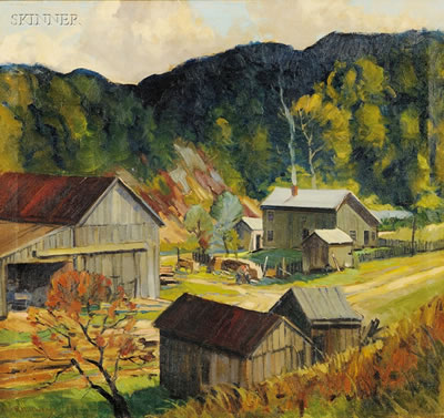 NORTHERN OHIO FARM SCENE by Roy Wilhelm - Auction record, sale price, and art valuation. Compare with similar artists and explore comparable artworks.
