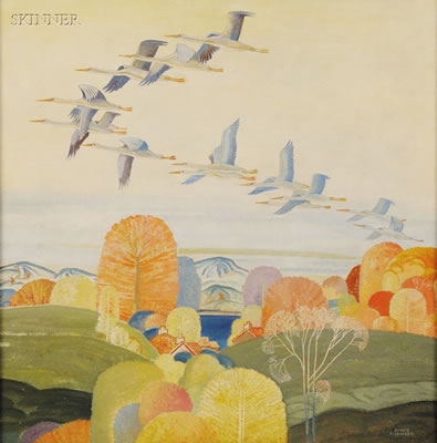 MIGRATING HERONS