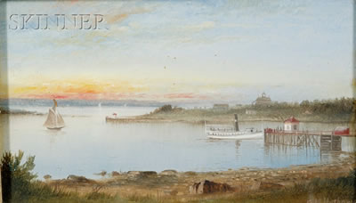 Lot of Four Coastal Maine Views: Whitehead-Cushing's Island, Near Portland, Me., Portland Head Light, Cape Elizabeth by George M Hathaway - Auction record, sale price, and art valuation. Compare with similar artists and explore comparable artworks.