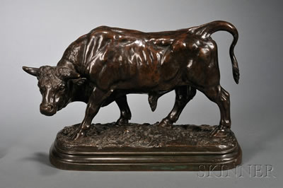 Bronze figure of a Standing Bull