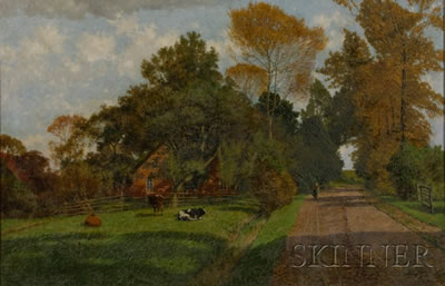 Summer Along the Pasture Lane by Dietrich Rusch - Auction record, sale price, and art valuation. Compare with similar artists and explore comparable artworks.
