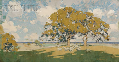 Pastoral View with Sheep by Allen Dean Cochran - Auction record, sale price, and art valuation. Compare with similar artists and explore comparable artworks.