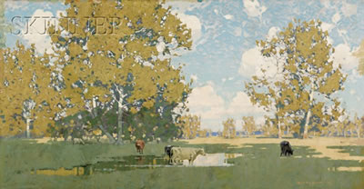 Pastoral View with Cows