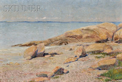 Summer View of a Rocky Shore