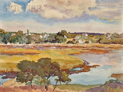 Lot of Eight Maine Landscapes