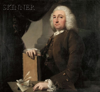 Gentleman with Book and Quills by John Astley - Auction record, sale price, and art valuation. Compare with similar artists and explore comparable artworks.