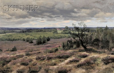 Spring Landscape with Pink Blooms