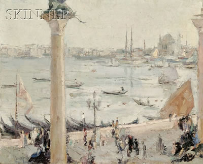 View from Saint Mark's, Venice by Sandor Bernath - Auction record, sale price, and art valuation. Compare with similar artists and explore comparable artworks.
