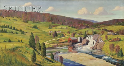 Valley Vista with Farm and River
